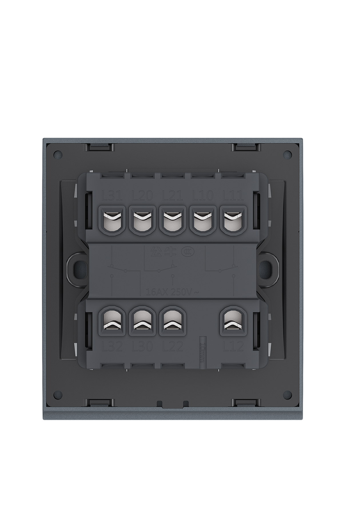 G67K312 3-Gang Two-Way Switch