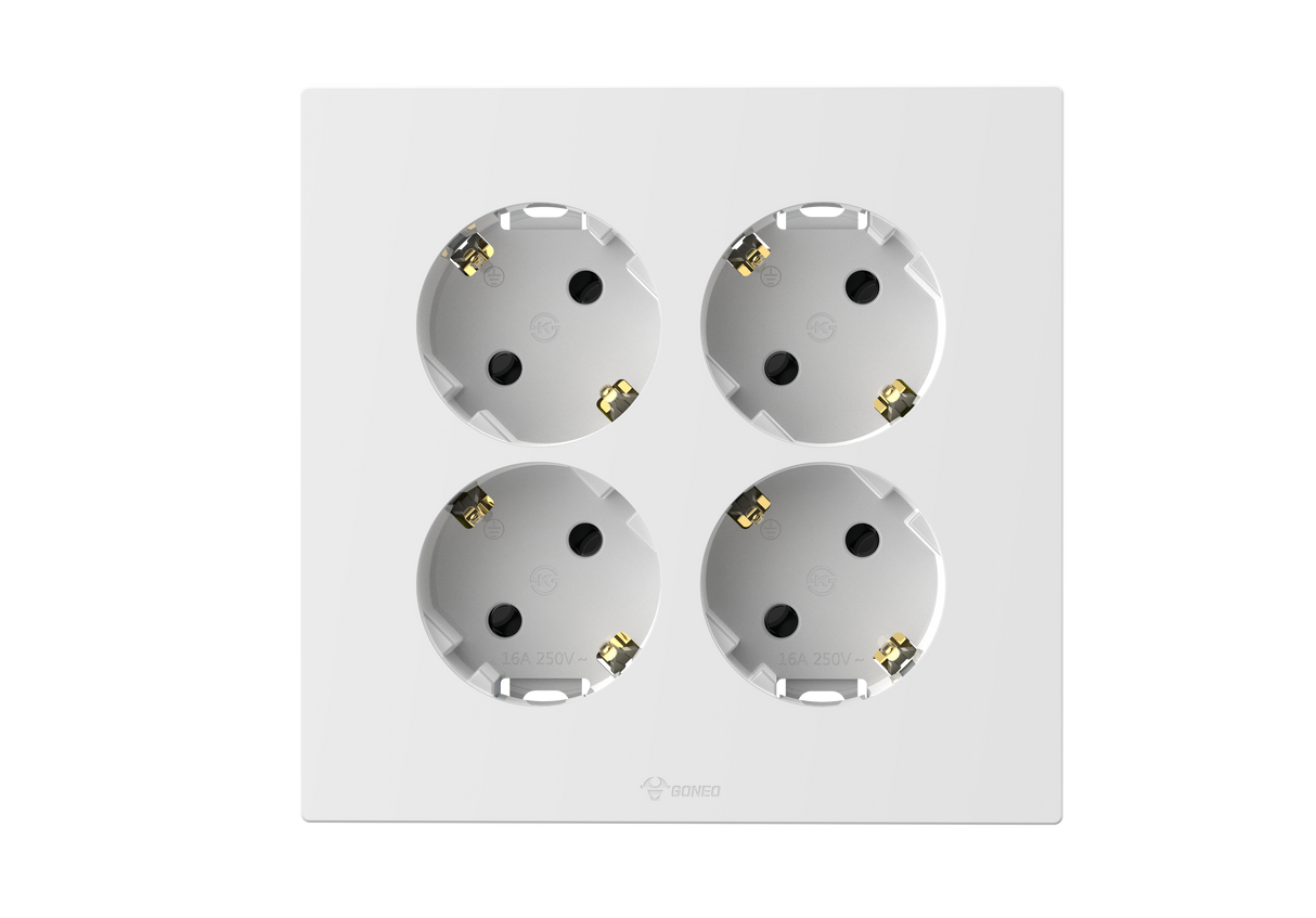 4 Gang Schuko Socket