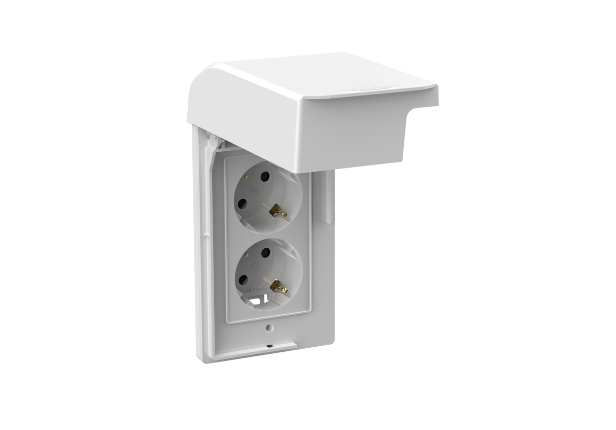 2 Gang Schuko Socket with Waterproof