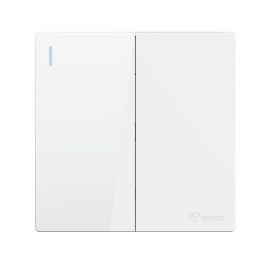 GG37K211 White - 2 Gang 1 Way Switch
