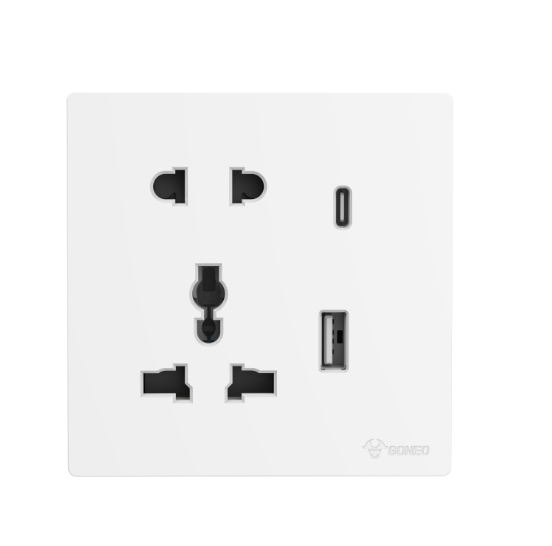 GG37E537 White - Socket Universal & USB