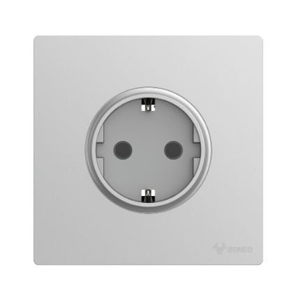 GG37Z103 Light Grey - 1-Gang 3-Pole Wall Socket