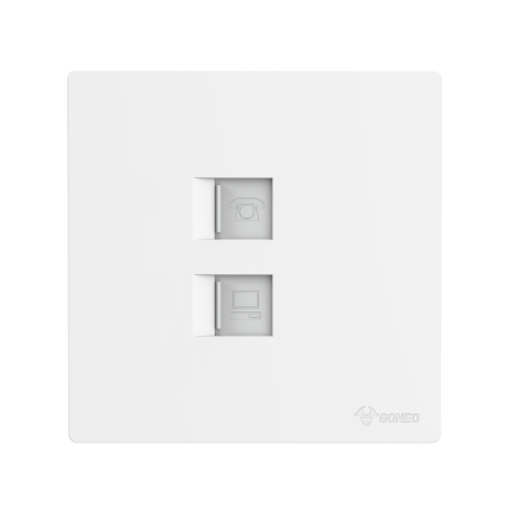 GG37T212 White - Telephone & Computer Outlet