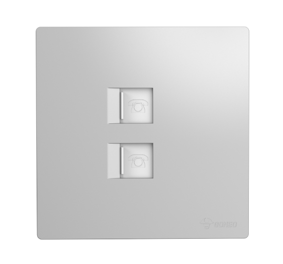 GG37T211 Light Grey - Outlet Telephone 2 Lubang