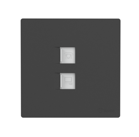 GG37T212 Dark Grey - Telephone & Computer Outlet