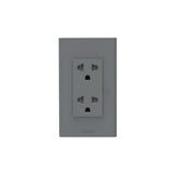 U7Z233A 2-Gang US Standard 3-Pole Integrated Socket, Functional Unit (White/TH) 16A, L72