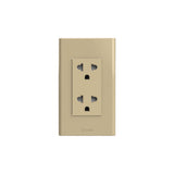 U7Z233A 2-Gang US Standard 3-Pole Integrated Socket, Functional Unit (White/TH) 16A, L72