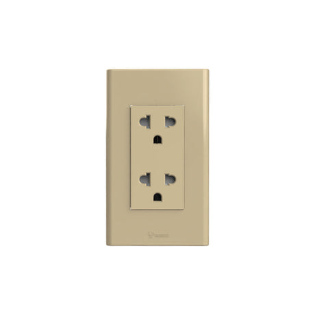 U7Z233A 2-Gang US Standard 3-Pole Integrated Socket, Functional Unit (White/TH) 16A, L72