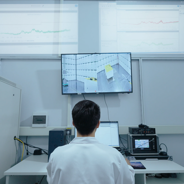 Monitor Process: Engineer observes sample and antenna status via monitor,...