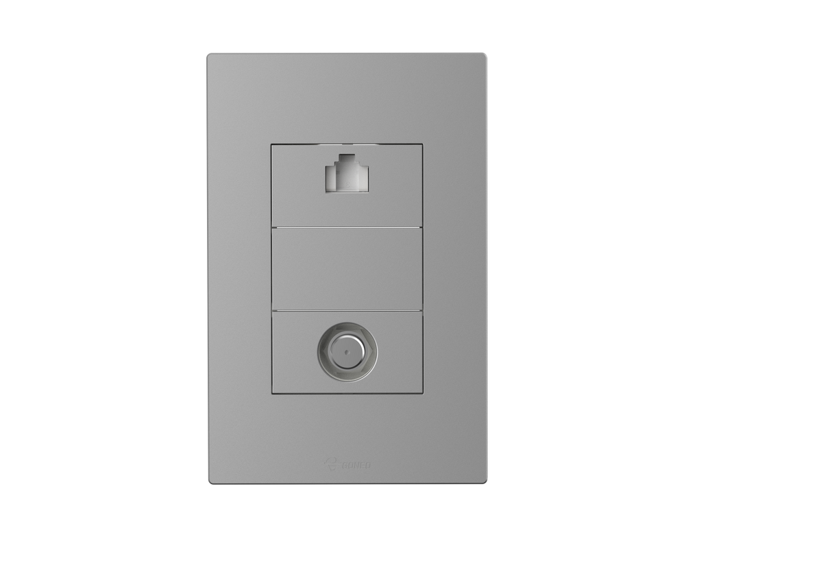 1 Gang Computer +  TV(into 2) Socket