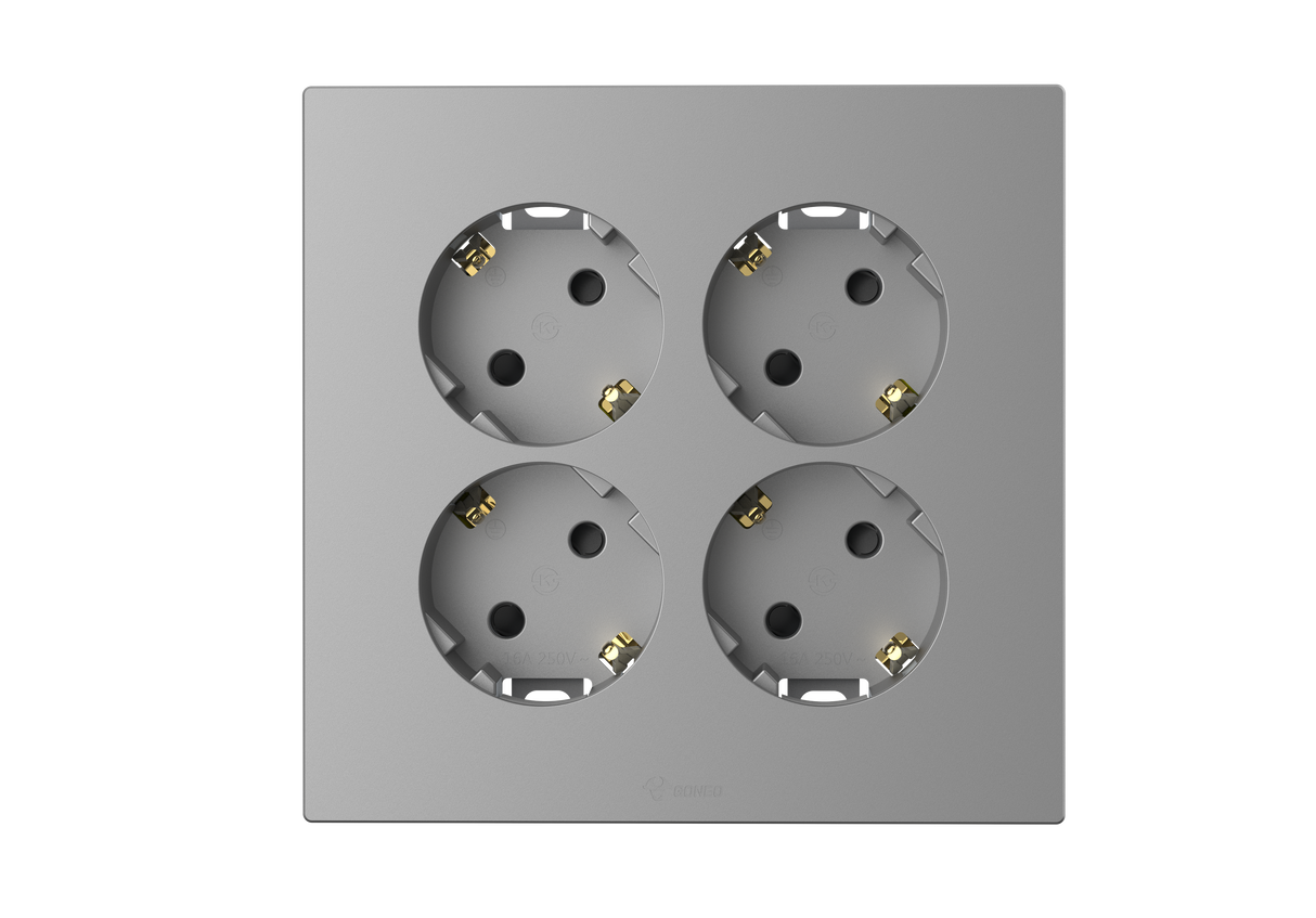 4 Gang Schuko Socket