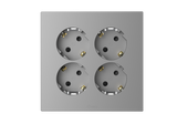 4 Gang Schuko Socket