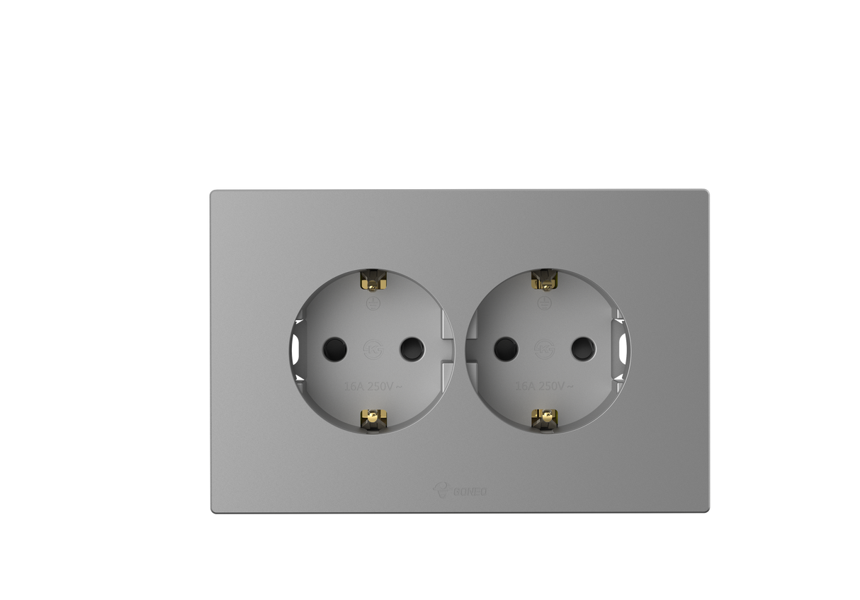 2 Gang Schuko Socket