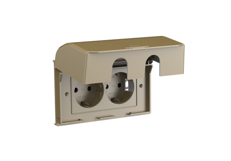 2 Gang Schuko Socket with Waterproof