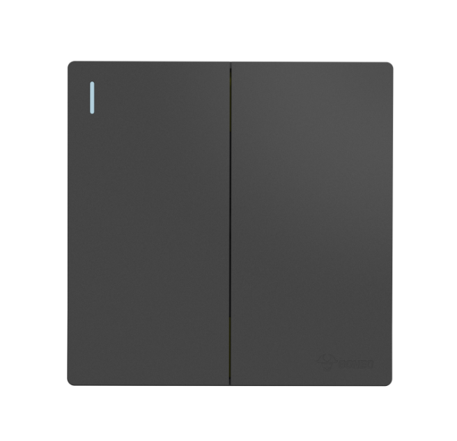 GG37K211 Dark Grey - 2 Gang 1 Way Switch