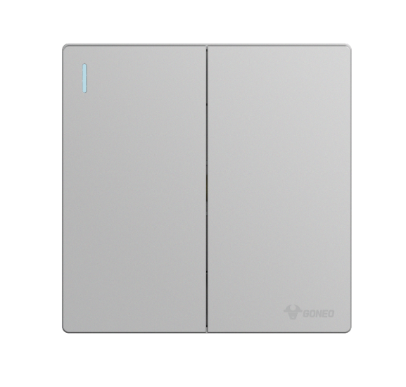 GG37K211 Light Grey - 2 Gang 1 Way Switch