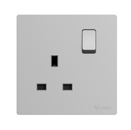 EG37E204 Light Grey - 1-Way Switch & Wall Socket