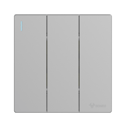 GG37K311 Light Grey - 3 Gang 1 Way Switch
