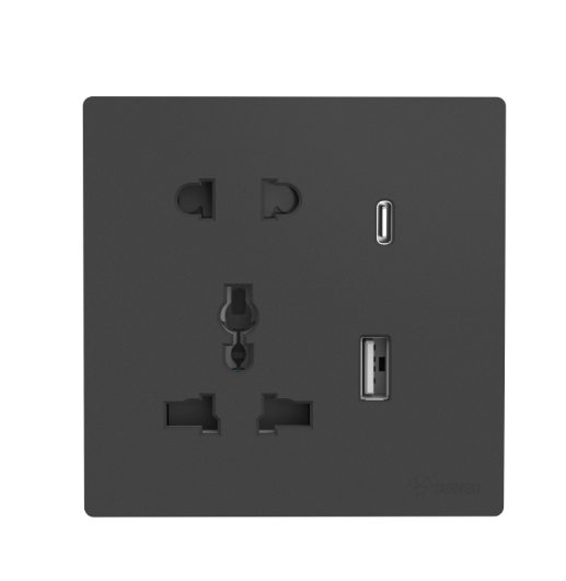 GG37E537 Dark Grey - Socket Universal & USB