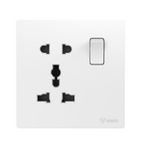 GG37E016 White - Socket Universal 1 Tombol