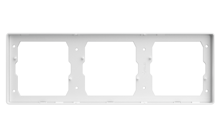 GG37K386 White - 3-Gang Blank Panel