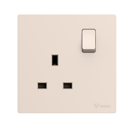 EG37E204 Gold - 1-Way Switch & Wall Socket