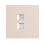 GG37T222 Gold - 2-Gang Computer Wall Socket