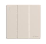 GG37K311 Gold - 3 Gang 1 Way Switch