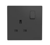 EG37E204 Dark Grey - 1-Way Switch & Wall Socket