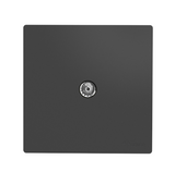 GG37T103 Dark Grey - 1 Gang TV Cable Outlet
