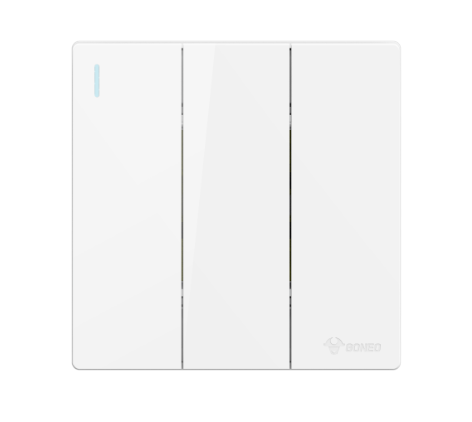 GG37K311 White - 3 Gang 1 Way Switch