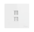 GG37T222 White - 2-Gang Computer Wall Socket