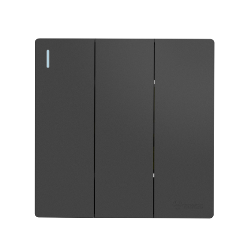 GG37K312 Dark Grey - 3 Gang 2 Way Switch