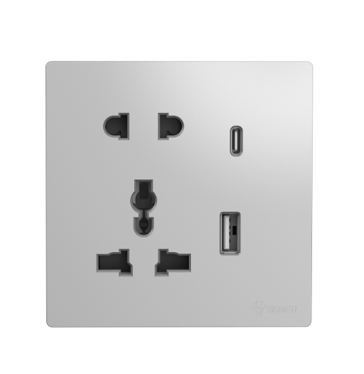 GG37E537 Light Grey - Socket Universal & USB
