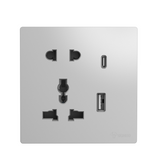 GG37E537 Light Grey - Socket Universal & USB