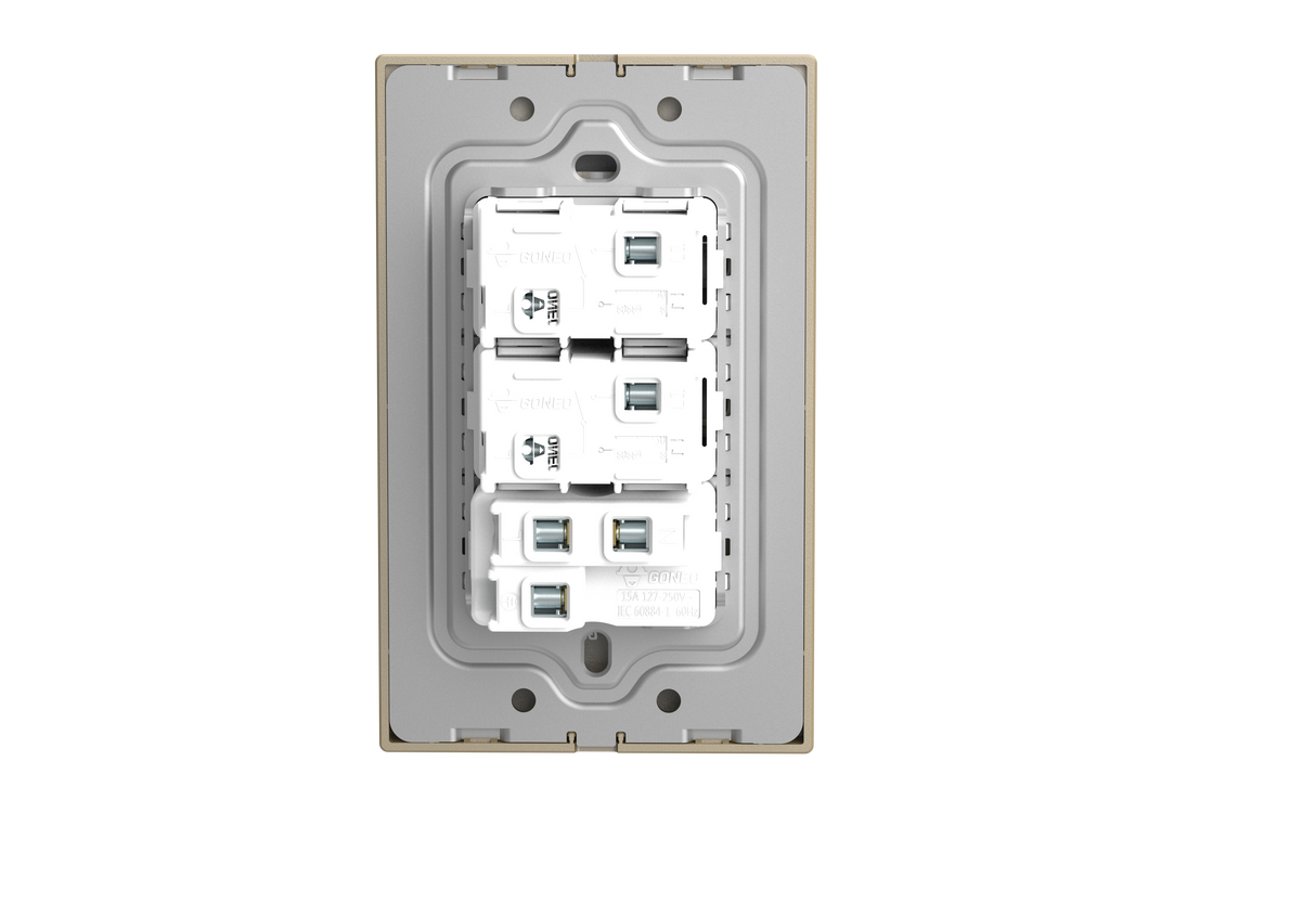 MG01E001 1 Gang Socket + 2 Gang 1 Way Illuminated Switch