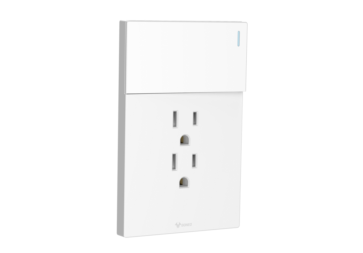 MG01E004 2 Gang Socket + 1 Gang 2 Way Illuminated Switch