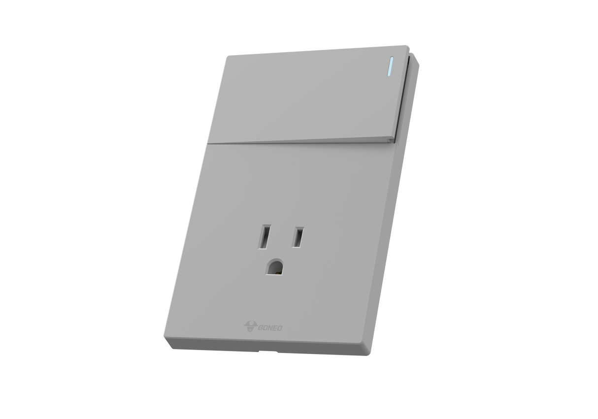 MG01E203 1 Gang Socket + 1 Gang 1 Way  Illuminated Switch