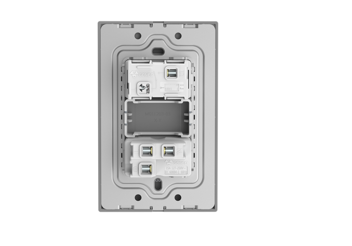 MG01E203 1 Gang Socket + 1 Gang 1 Way  Illuminated Switch