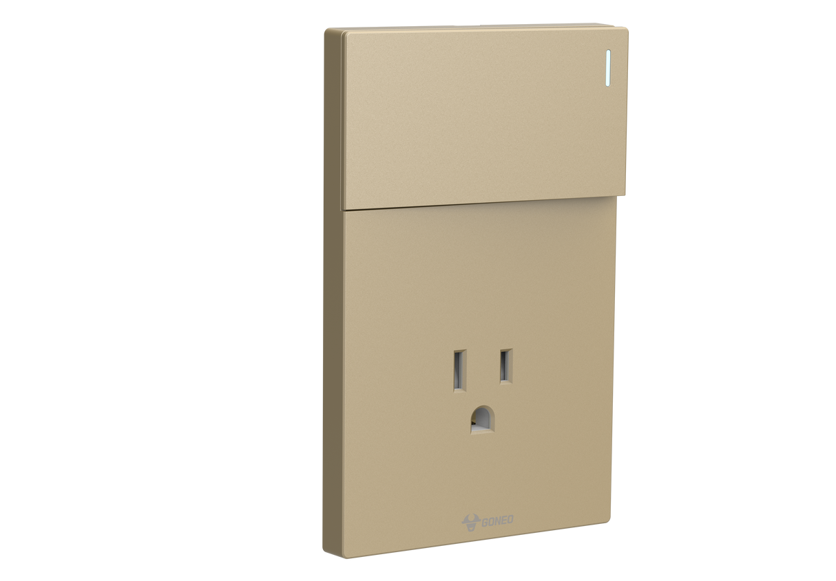 MG01E213 1 Gang Socket + 1 Gang 2 Way  Illuminated Switch