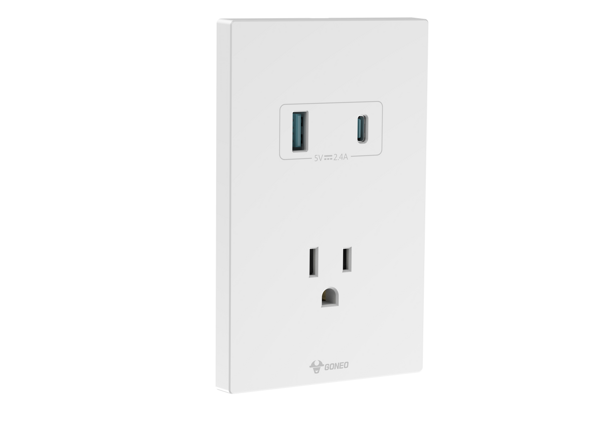 MG01E305 1 Gang Socket + 2 USB Set Switch