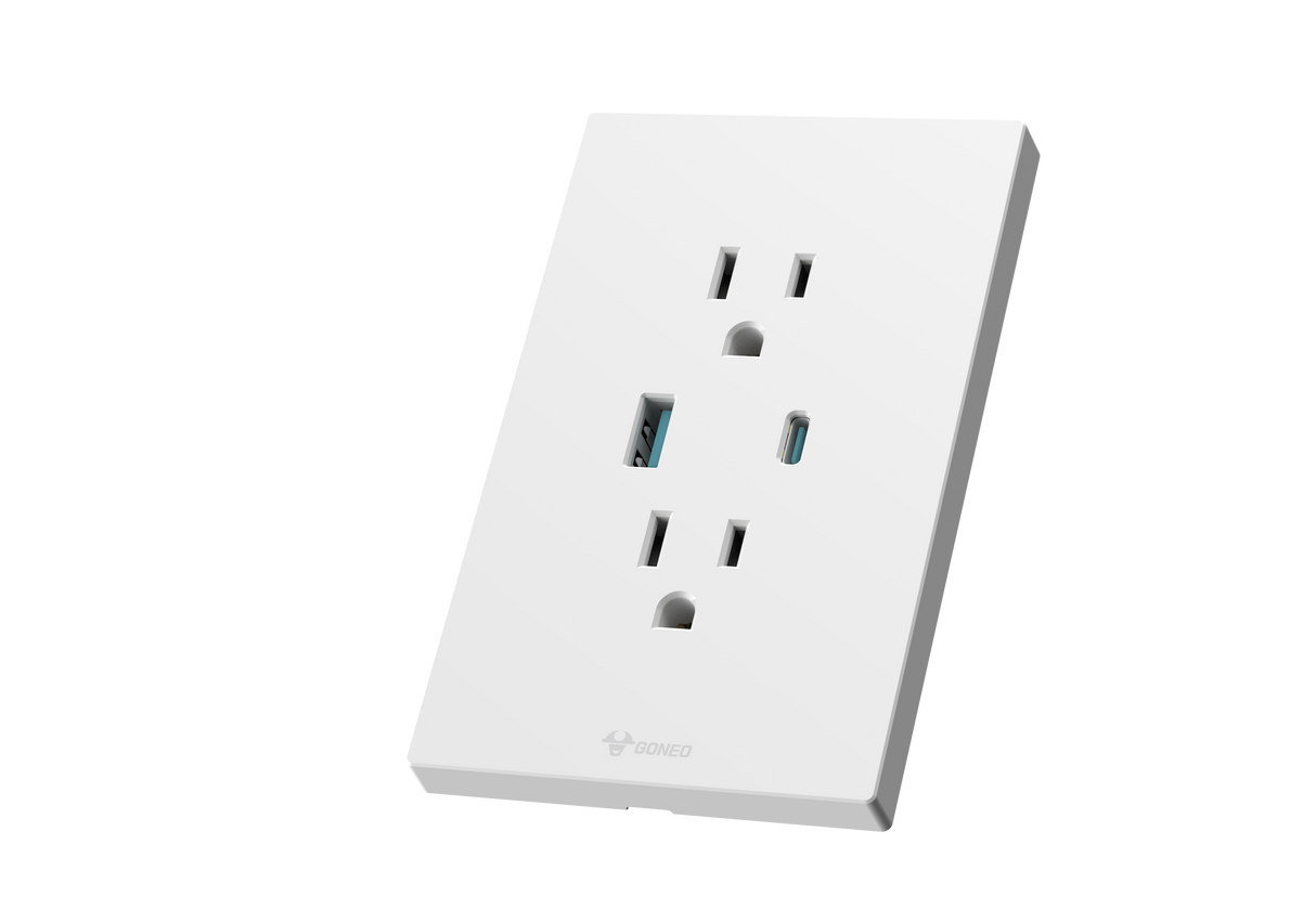 MG01E538 2 Gang Socket + 2 USB Set Switch