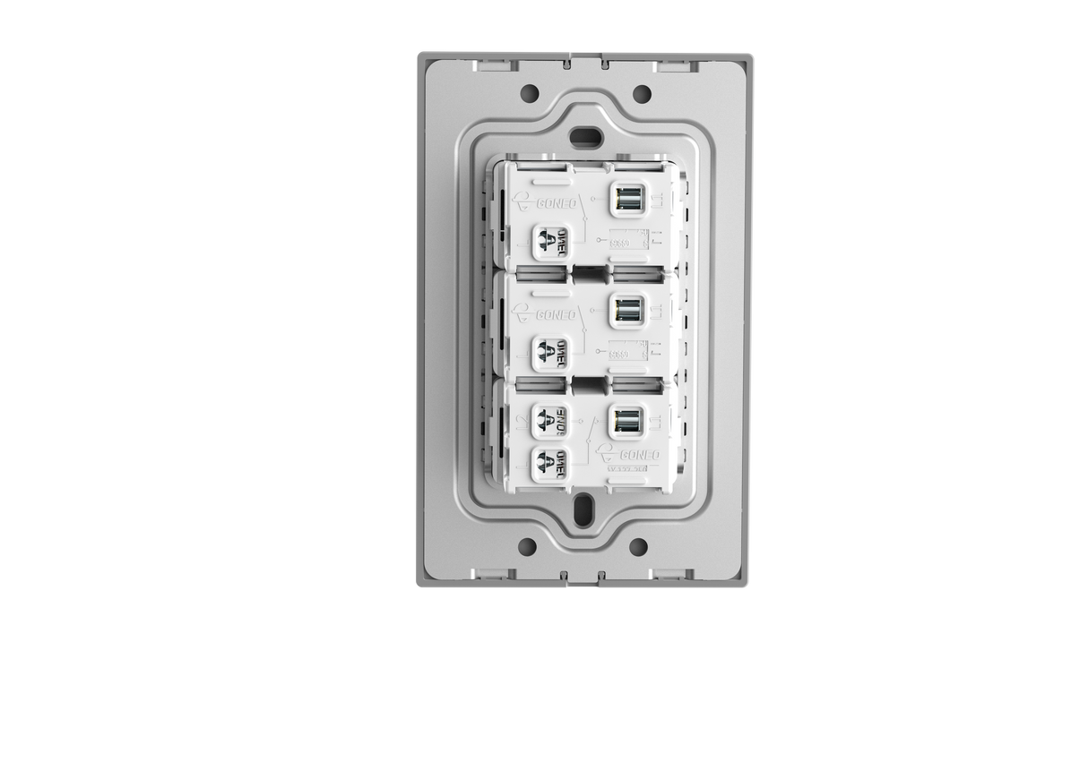 MG01K002 2 Gang 1 Way + 1 Gang 2 Way Illuminated Switch