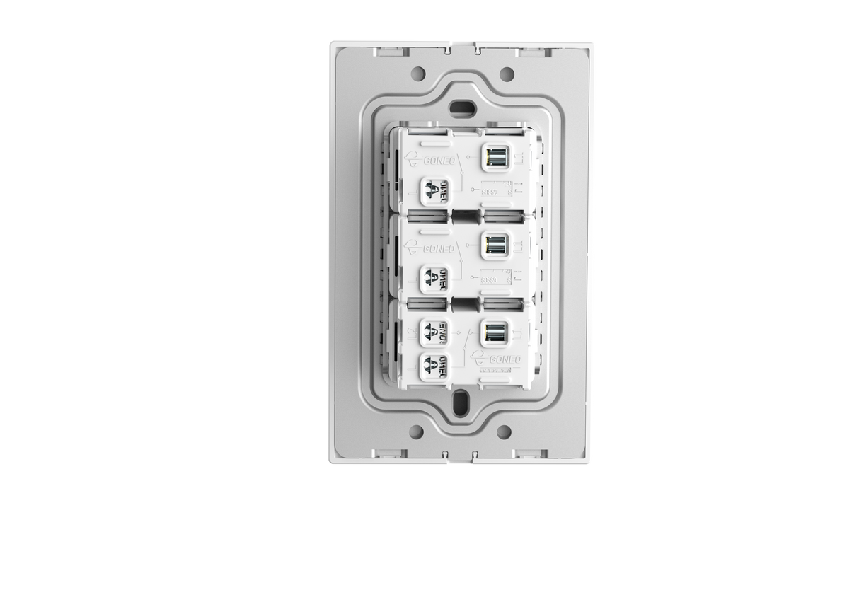 MG01K002 2 Gang 1 Way + 1 Gang 2 Way Illuminated Switch